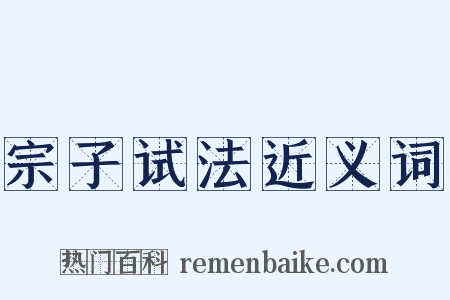 宗子试法近义词是什么意思的图片